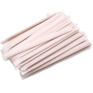 Buorsa 7'' Wood Disposable Coffee Stir Sticks Stirrers Tea Beverage Stir Stick Stirrer-- individually wrapped , 100 Pcs